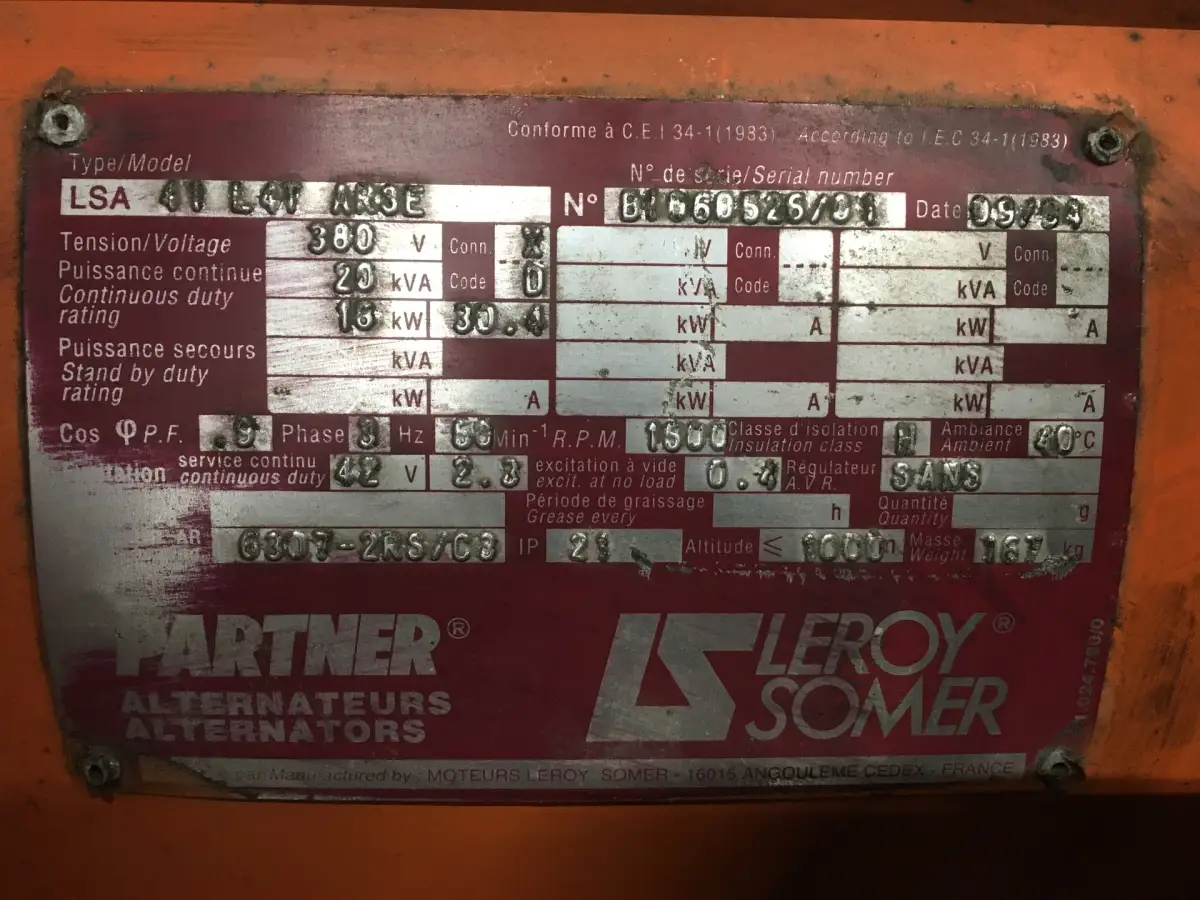 VM MOTORI 86A GENERATOR 20KVA GEBRAUCHT – Bild 6