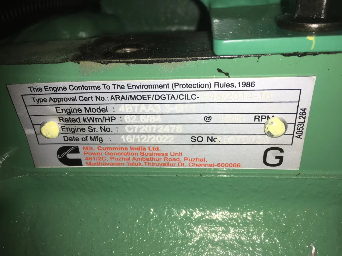 CUMMINS 4BTAA3.3-G11 ГЕНЕРАТОР 50KVA НОВЫЙ - Фото 7