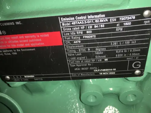 CUMMINS 4BTAA3.3-G11 GENERATOR 50KVA NIEUW - Miniatuur afbeelding 9