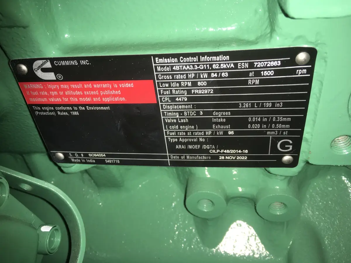 CUMMINS 4BTAA3.3-G11 GENERATOR 50KVA NEW - Picture 8