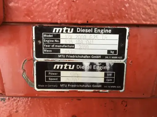 MTU 12V2000G25TB GENERATOR 625KVA USED - Thumb image 7