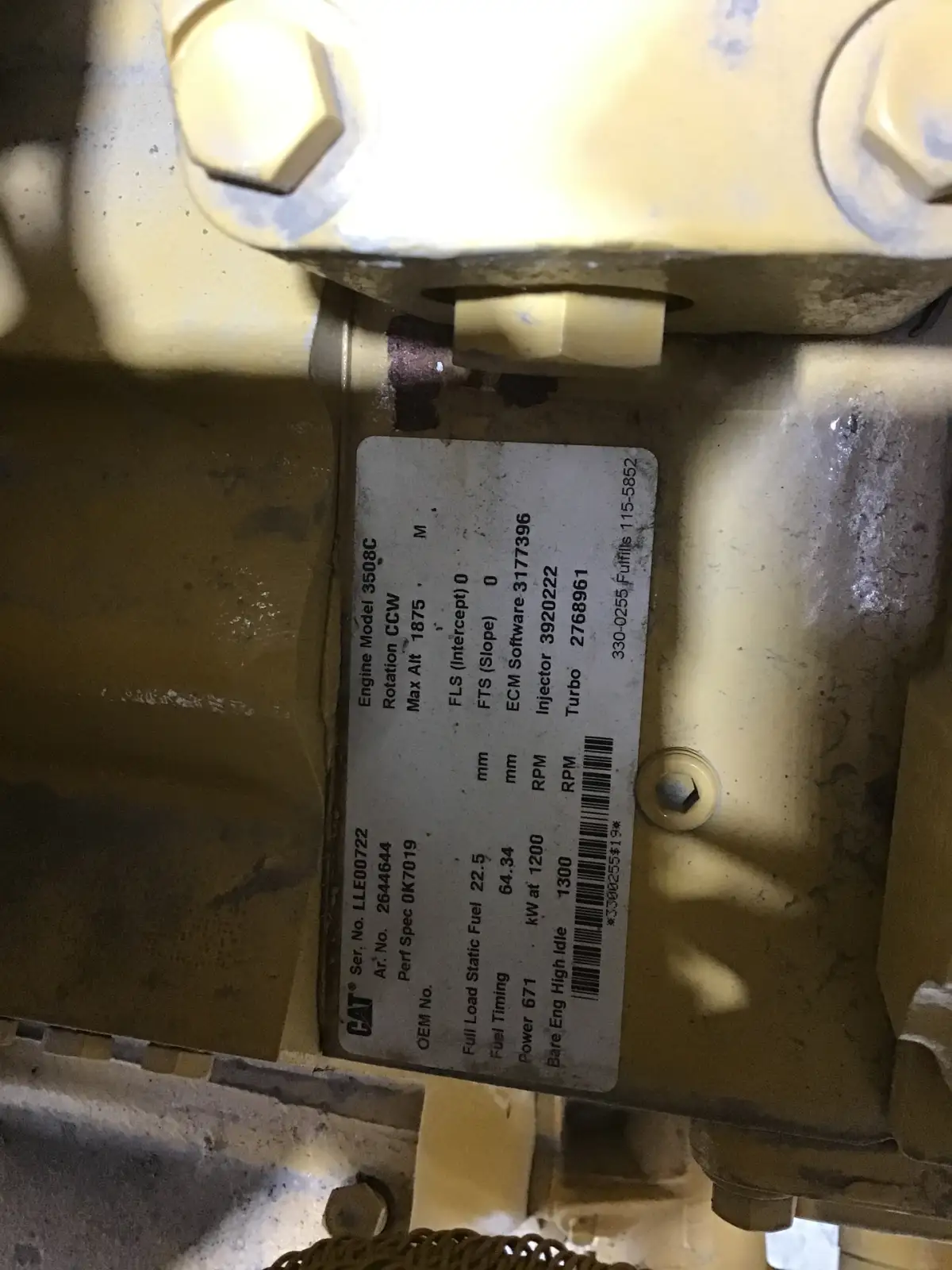 CATERPILLAR 3508C LLE-2644644 NEUF - Image 7