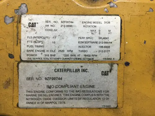 CATERPILLAR 3126B 9ZF-2129990 GEBRUIKT - Miniatuur afbeelding 6