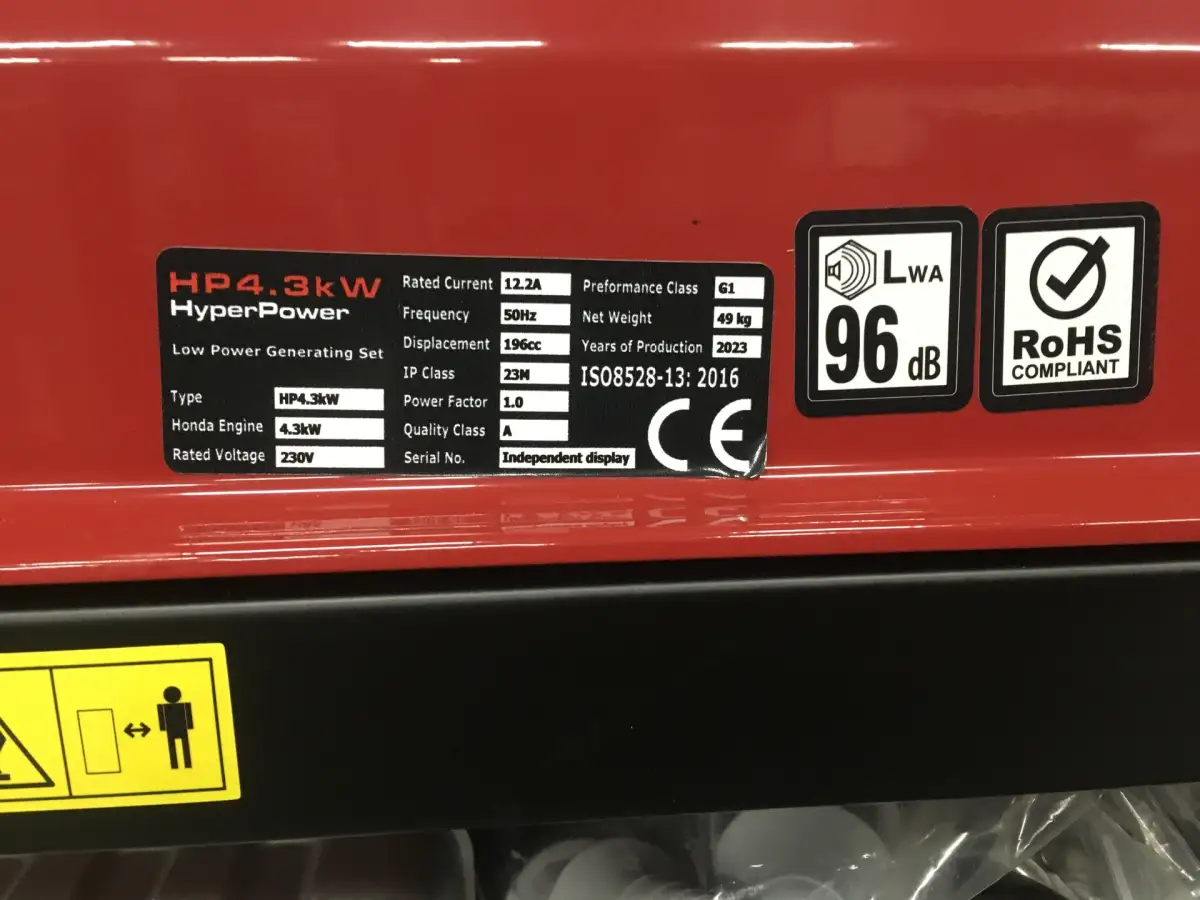 HONDA HP 4.3KW GENERATOR NEW - Picture 3