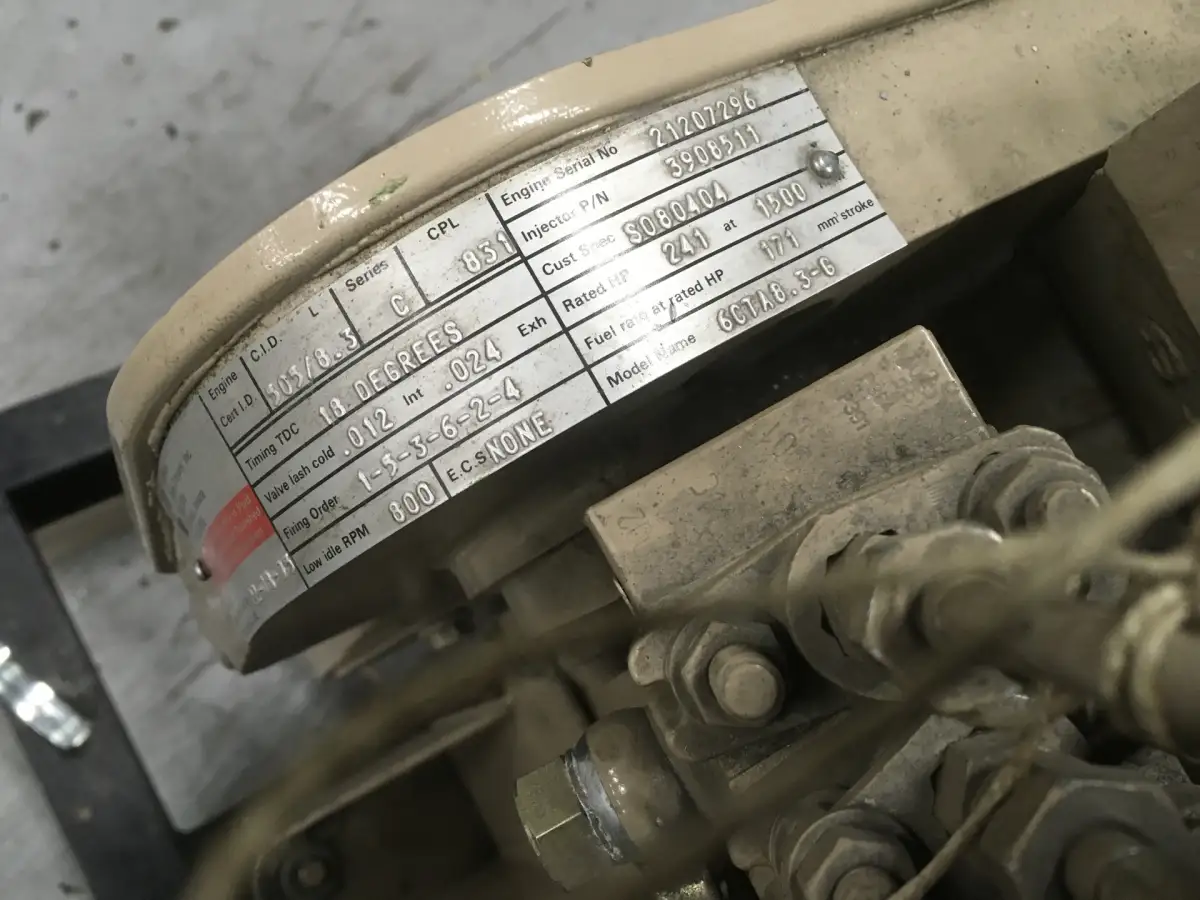 CUMMINS 6CTA 8.3-G GENERATOR 175KVA CPL0831 USED - Picture 7