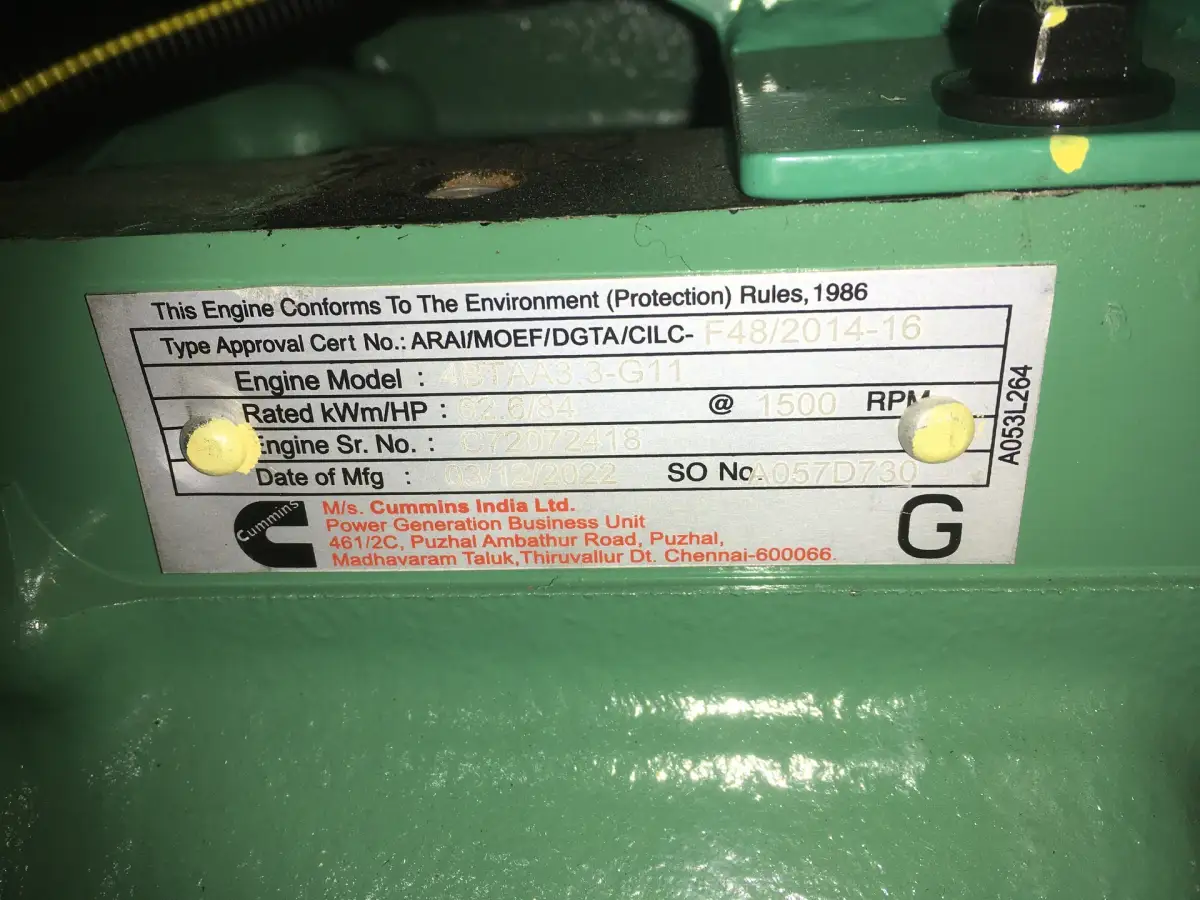 CUMMINS 4BTAA3.3-G11 GÉNÉRATEUR 50KVA NEUF - Image 7
