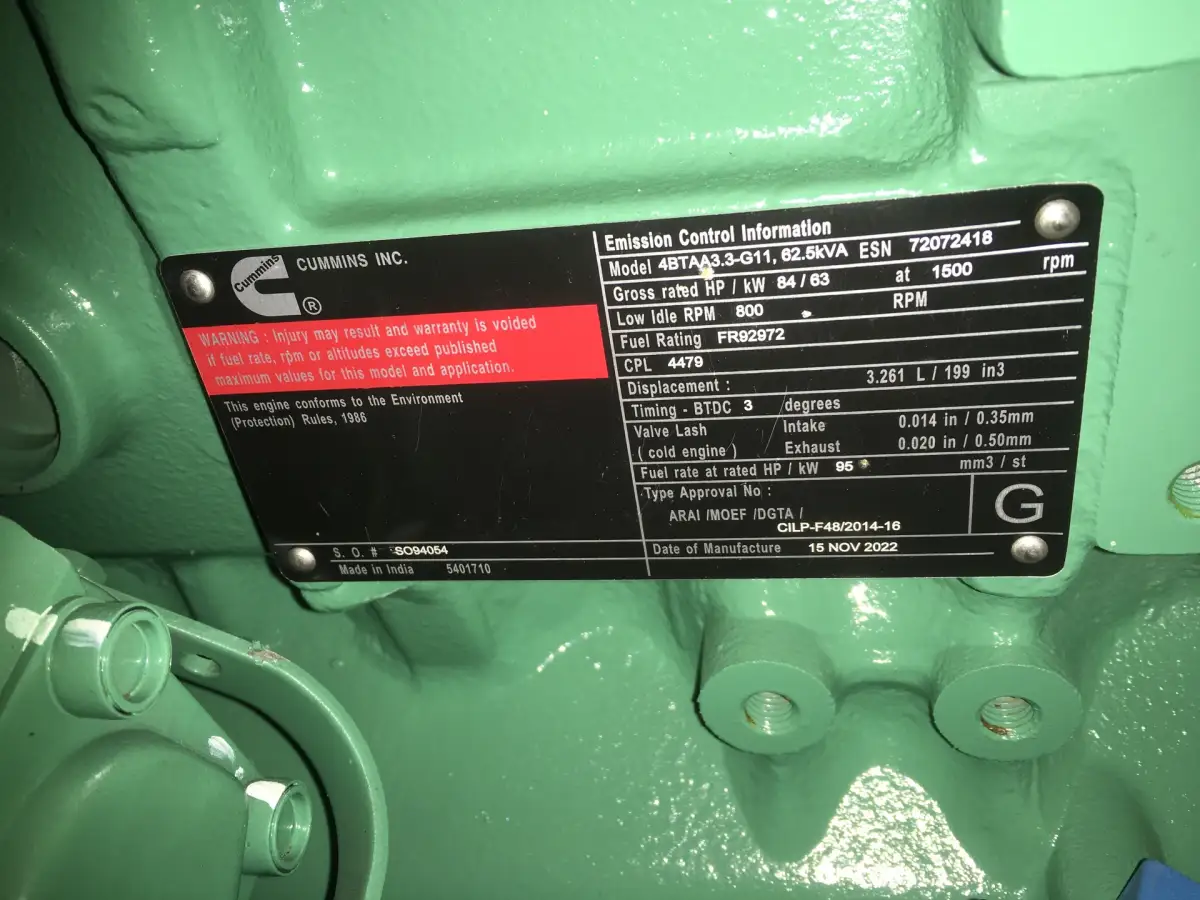 CUMMINS 4BTAA3.3-G11 GENERATOR 50KVA NEW - Picture 9