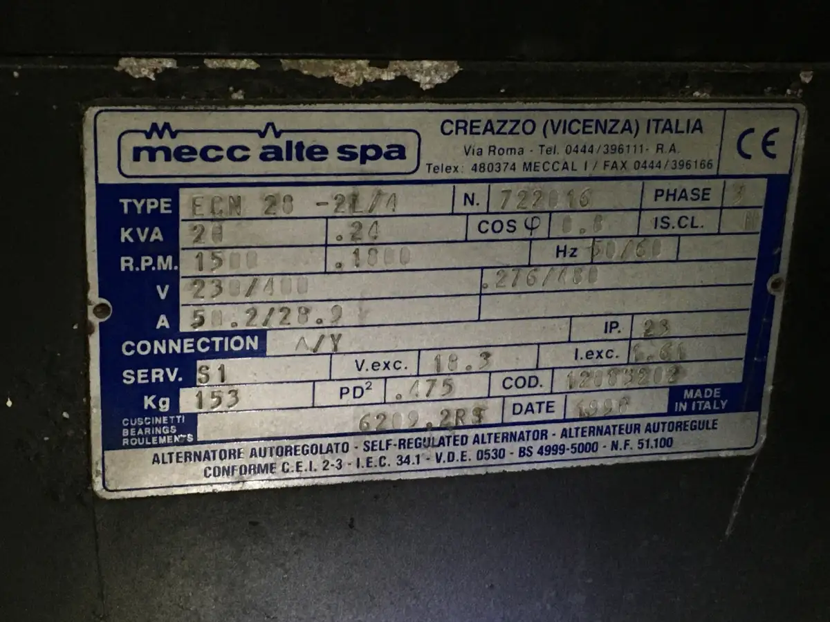 ГЕНЕРАТОР LOMBARDINI LDW 2004 20 KVA Б/У - Фото 10