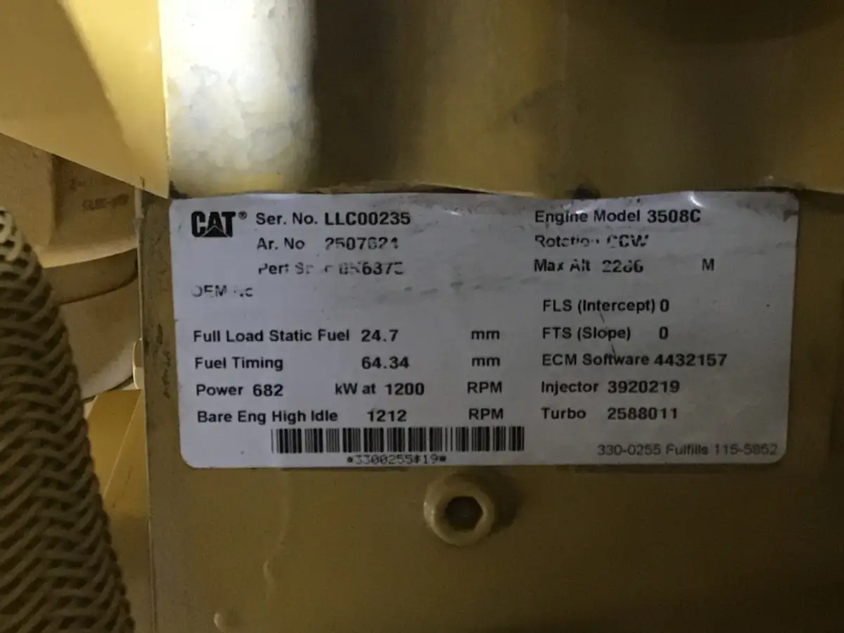 CATERPILLAR 3508C LLC 250-7621 NIEUW - Afbeelding 6