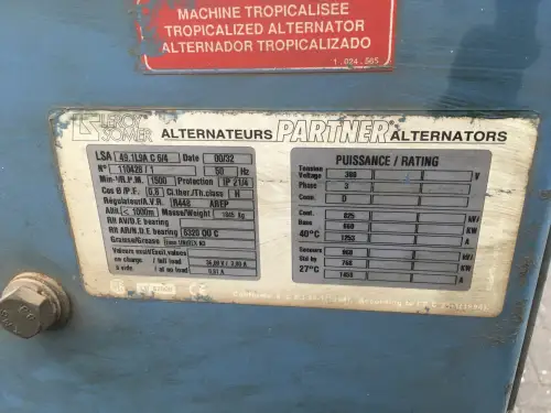LEROY-SOMER 49.1L9A C6/4 GENERATOR 825 KVA USED - Thumb image 8
