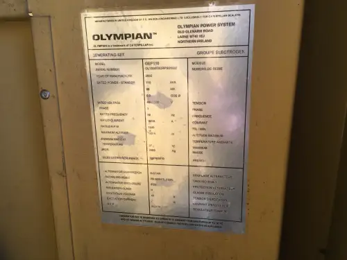 ГЕНЕРАТОР OLYMPIAN GEP110 110KVA Б/У - Миниатюра 4