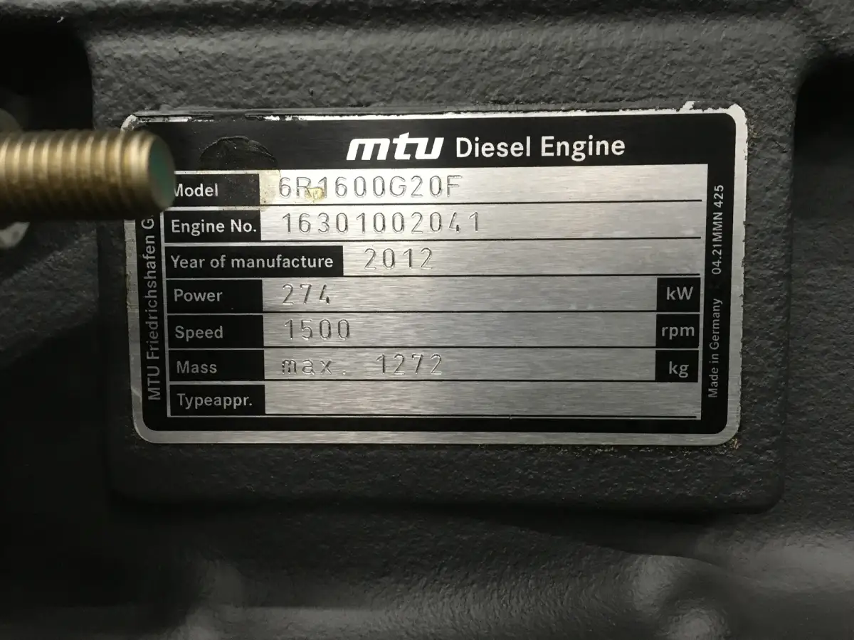 MTU 6R1600 G20F NIEUW - Afbeelding 6