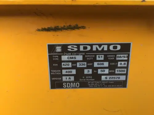 ГЕНЕРАТОР SDMO A50L6 420KVA Б/У - Миниатюра 7