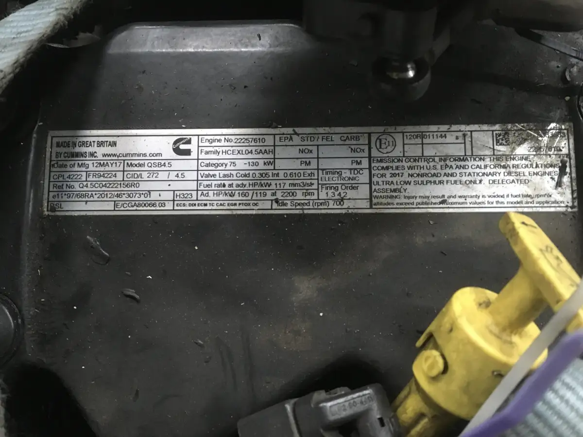 CUMMINS QSB4.5 CPL4222 USED - Picture 6