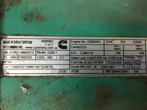 CUMMINS ISBE6.7 COMMONRAIL GEBRUIKT - Miniatuur afbeelding 6
