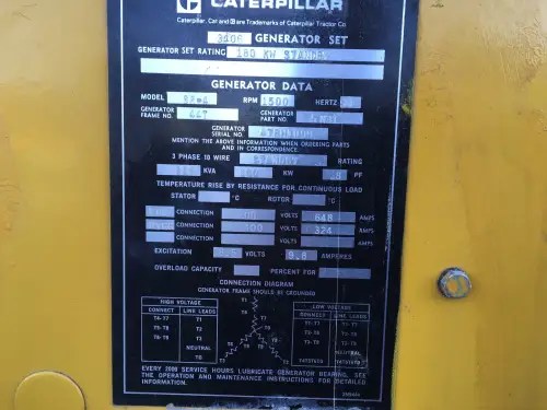 CATERPILLAR 3406DI GENERATOR 225KVA GEBRUIKT - Miniatuur afbeelding 7