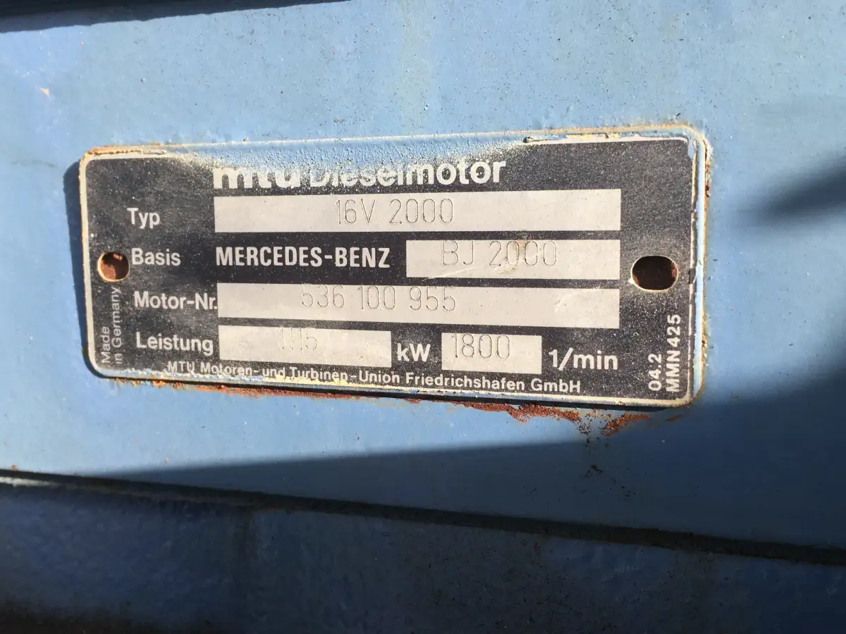 GENERADOR MTU 16V2000 1000KW USADO - Imagen 6