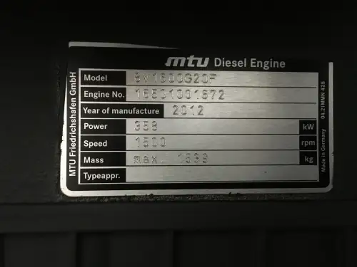 MTU 8V1600 G20F NEU – Vorschaubild 3