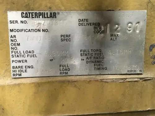 GÉNÉRATEUR CATERPILLAR 3306B 225KVA D'OCCASION - Miniature 8