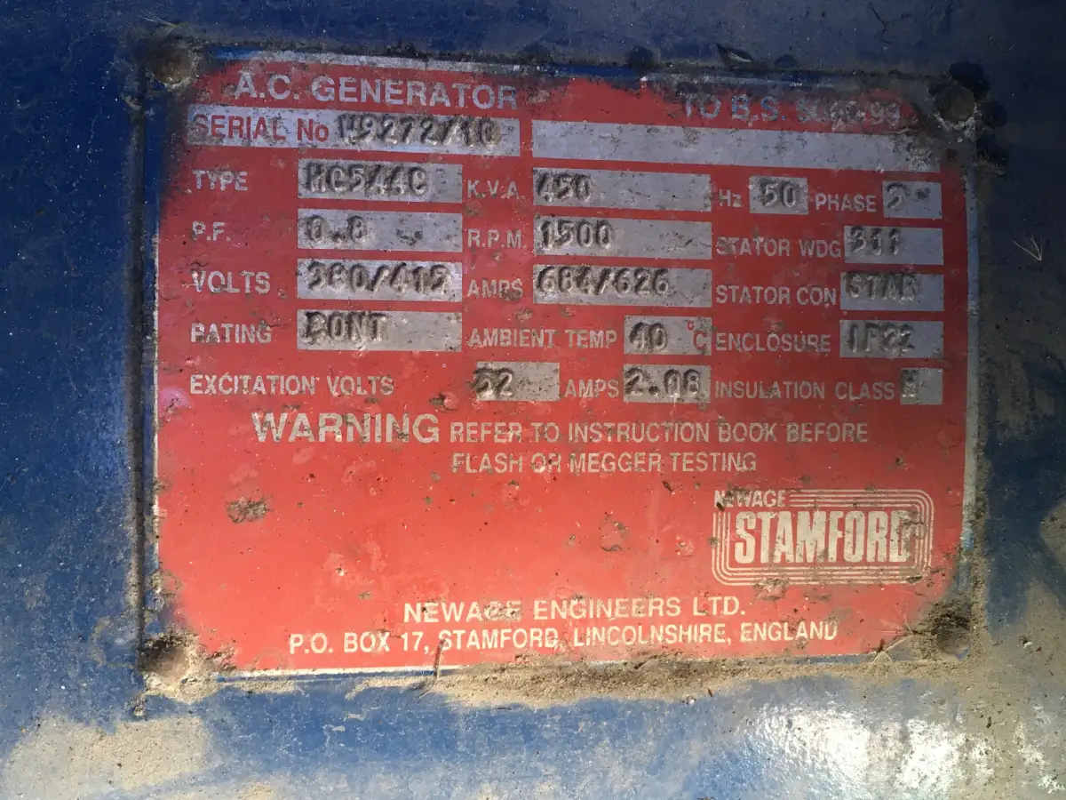 STAMFORD HC544C GENERATOR 450 KVA GEBRAUCHT – Bild 10