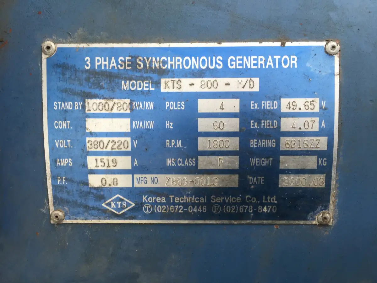 MTU 16V2000 GENERATOR 1000 KVA GEBRAUCHT – Bild 5