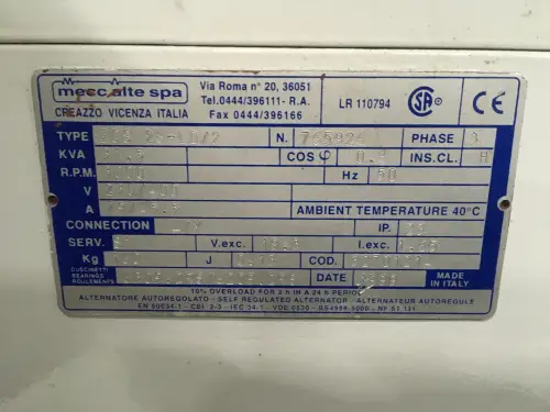 GÉNÉRATEUR LOMBARDINI LDW 1204 31.5 KVA UTILISÉ - Miniature 5