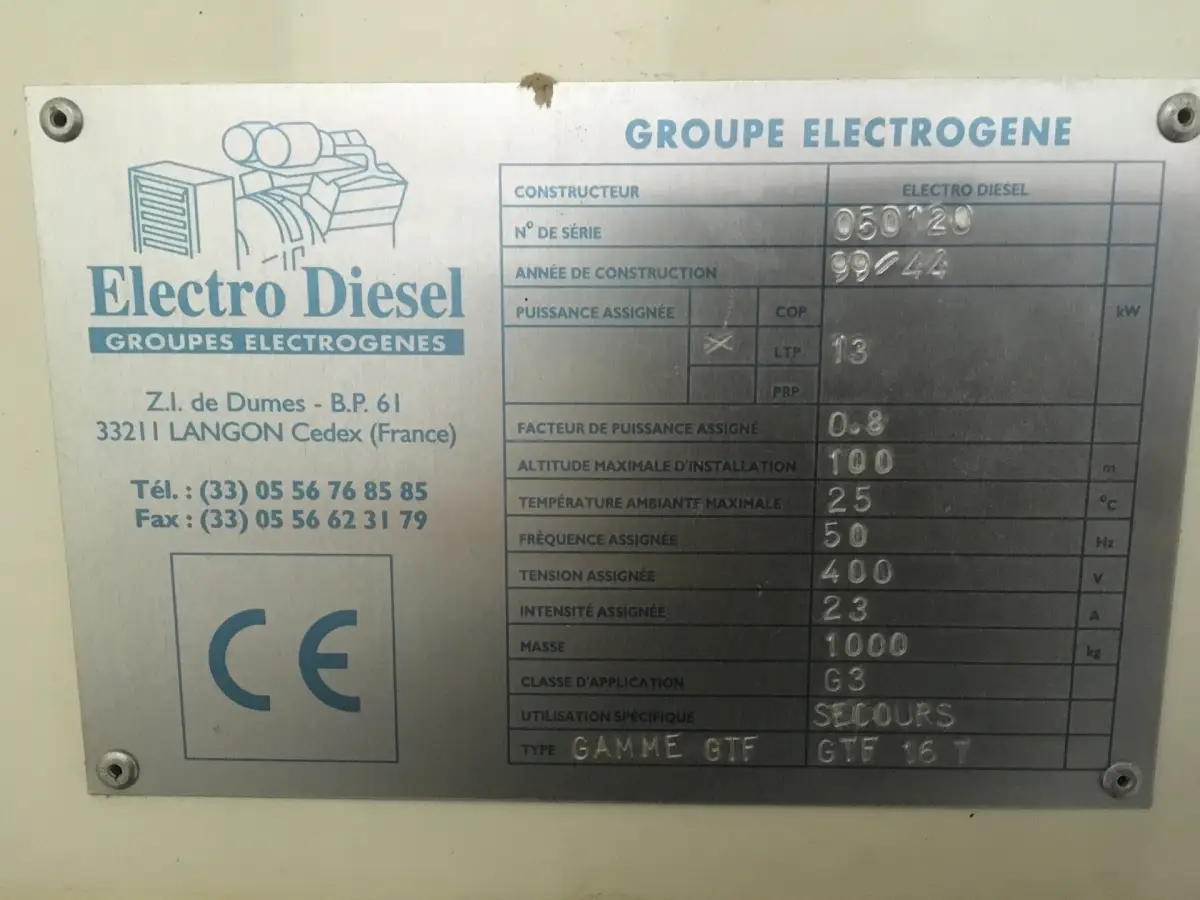 LOMBARDINI LDW1204/B2 GENERATOR 16 KVA USED - Picture 5