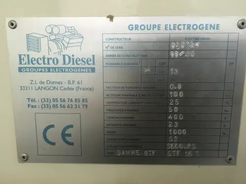 GENERADOR LOMBARDINI LDW1204/B2 16 KVA USADO - Imagen miniatura 5