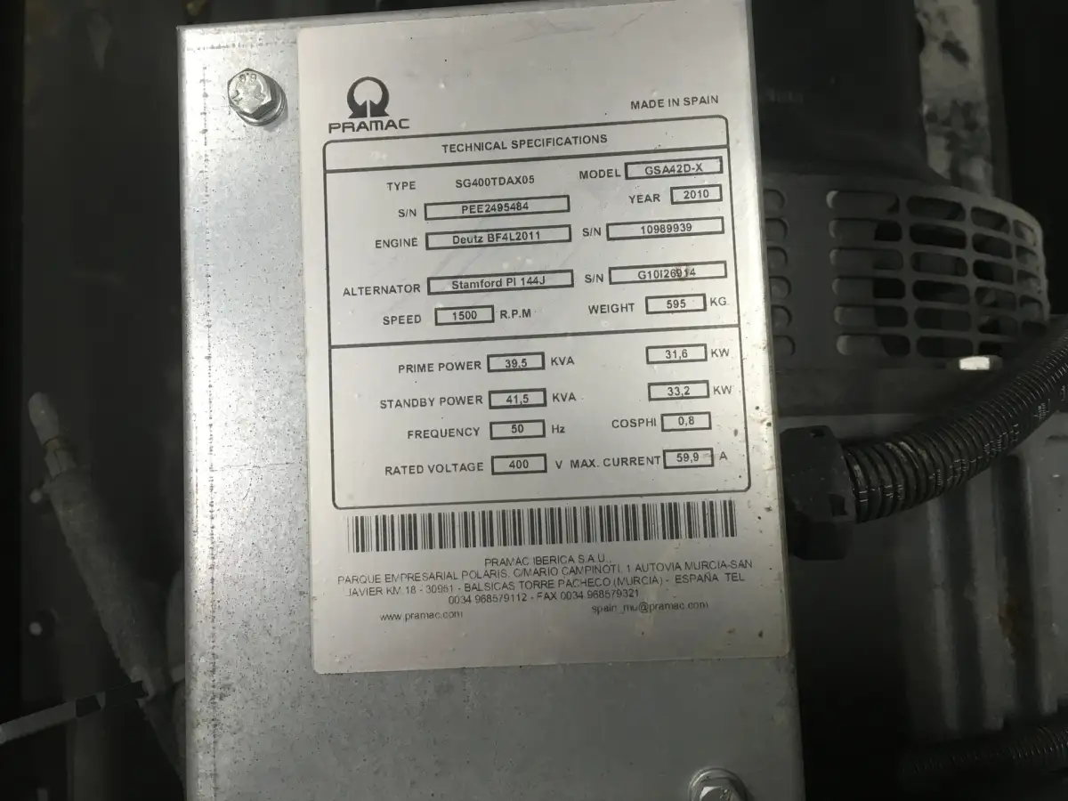 GENERATEUR DEUTZ BF4L2011 40KVA NEUF - Image 5