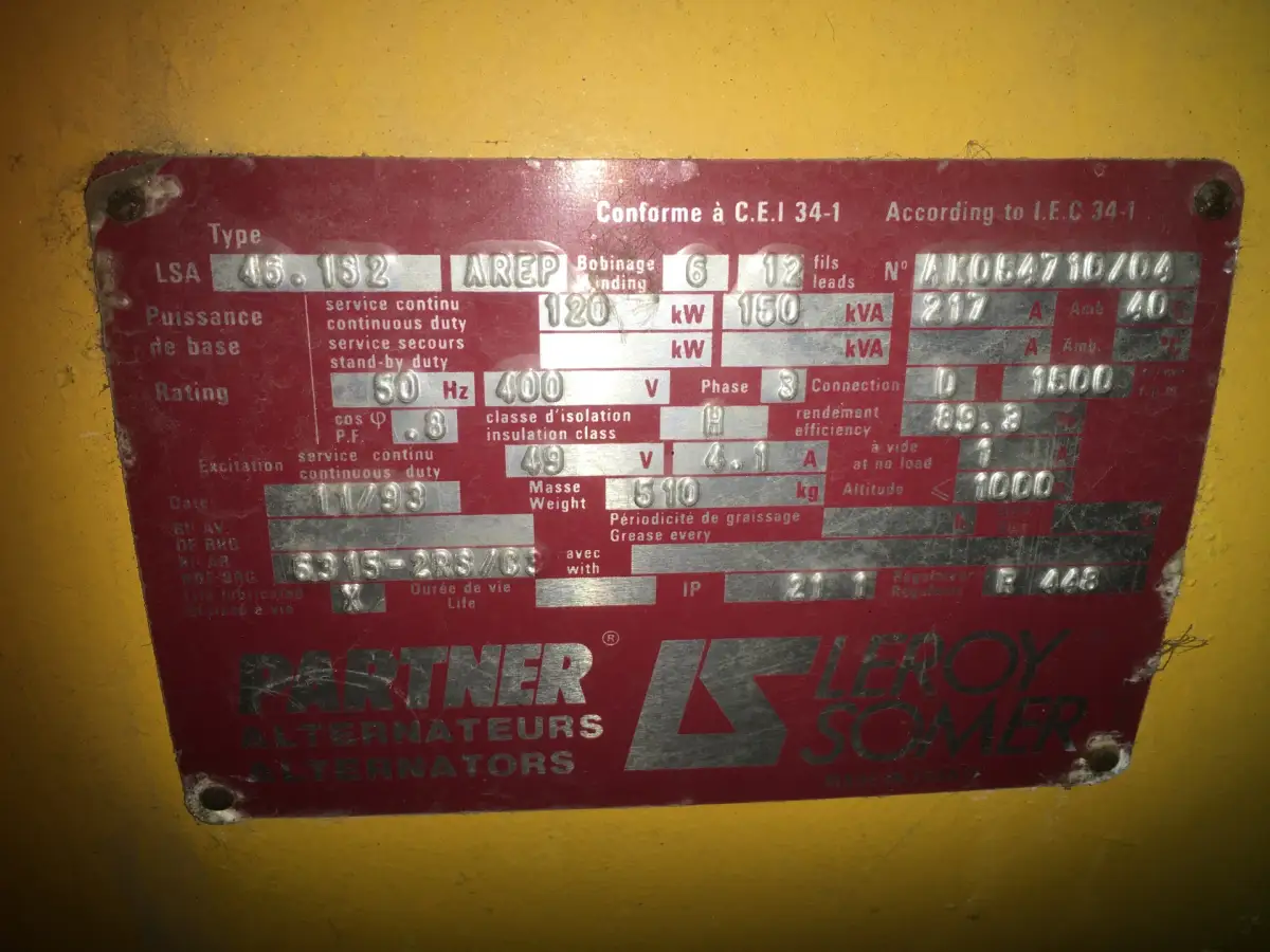 CUMMINS 6CTA 8.3-G GENERATOR 150KVA CPL0831 GEBRAUCHT – Bild 7