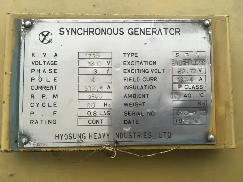 GENERADOR CATERPILLAR 3516 STD 1750KVA USADO - Imagen miniatura 9