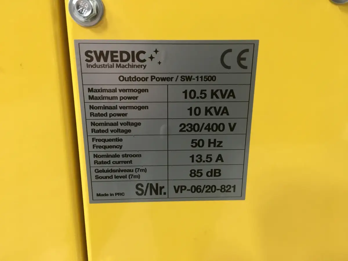 SWEDIC SW-11500 GENERATOR 10KVA NEW - Picture 8