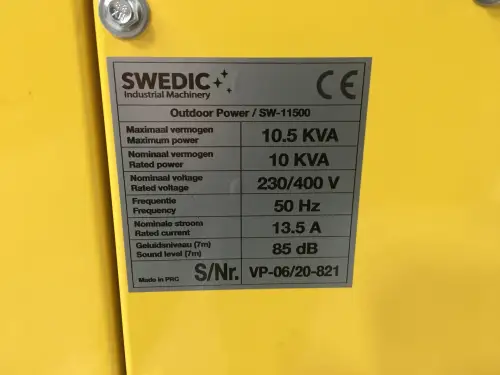 SWEDIC SW-11500 ГЕНЕРАТОР 10KVA НОВЫЙ - Миниатюра 8