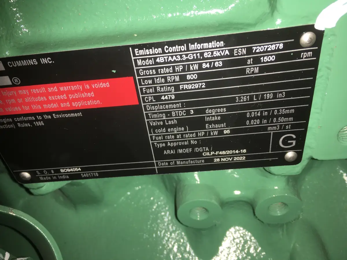 CUMMINS 4BTAA3.3-G11 ГЕНЕРАТОР 50КВА НОВЫЙ - Фото 8