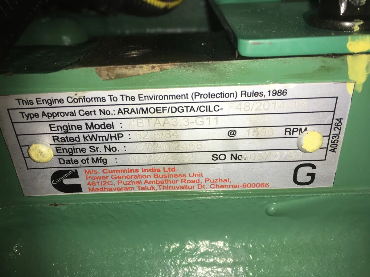 CUMMINS 4BTAA3.3-G11 GENERATOR 50KVA NEW - Picture 6