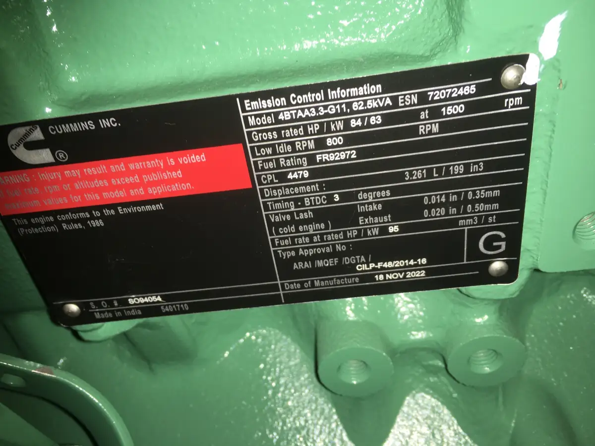 CUMMINS 4BTAA3.3-G11 GENERATOR 50KVA NEU – Bild 8