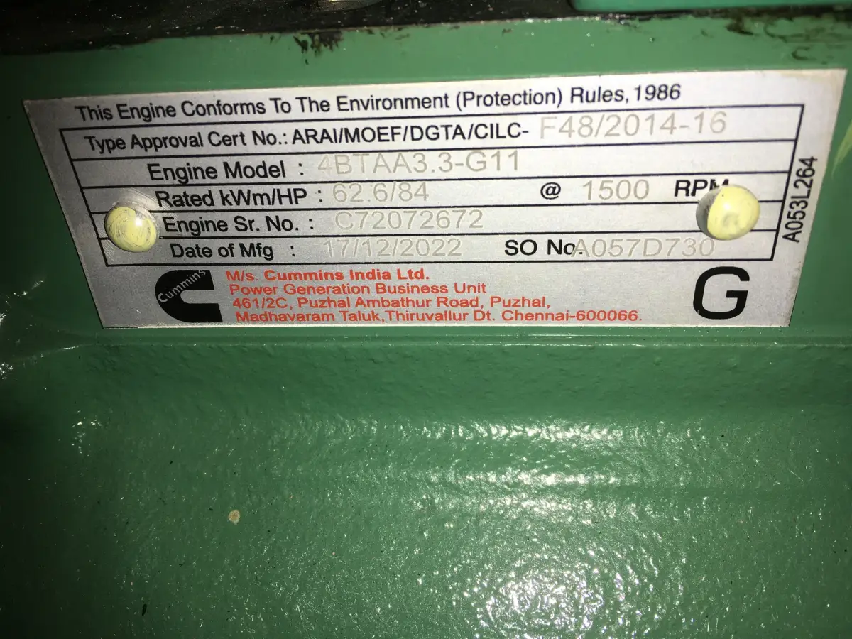 CUMMINS 4BTAA3.3-G11 ГЕНЕРАТОР 50KVA НОВЫЙ - Фото 6