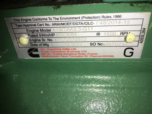 CUMMINS 4BTAA3.3-G11 GENERATOR 50KVA NEU – Vorschaubild 6