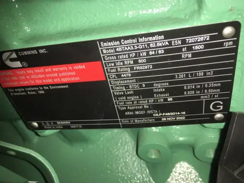 CUMMINS 4BTAA3.3-G11 ГЕНЕРАТОР 50KVA НОВЫЙ - Миниатюра 8