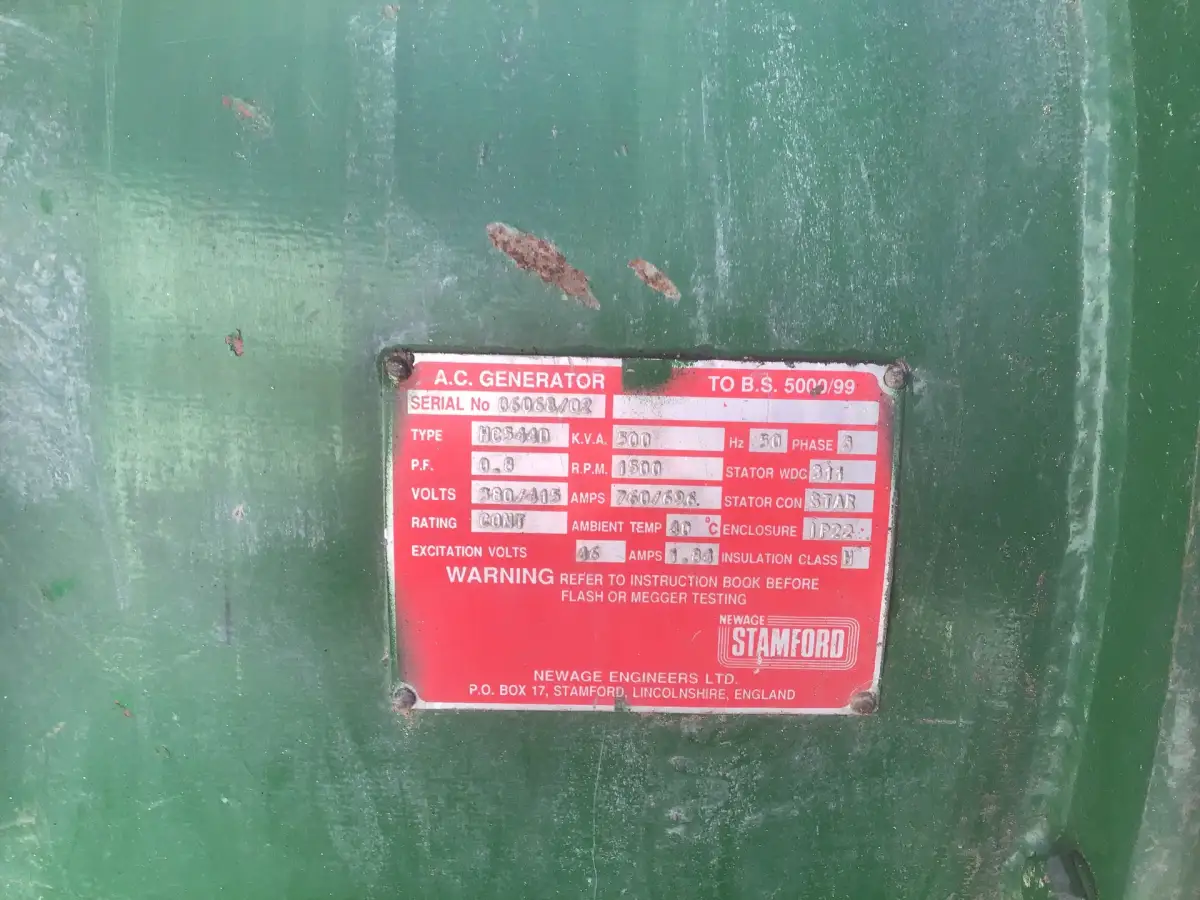 GENERATEUR DETROIT DIESEL 12V92 TA 500KVA OCCASION - Image 8