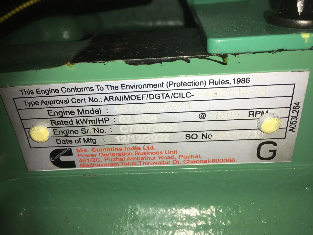 CUMMINS 4BTAA3.3-G11 GENERATOR 50KVA NOUVEAU - Image 7