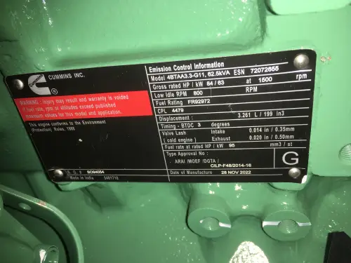 CUMMINS 4BTAA3.3-G11 GENERATOR 50KVA NEW - Thumb image 9