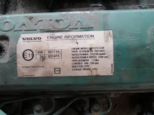 VOLVO D7C 275 GEBRUIKT - Miniatuur afbeelding 5