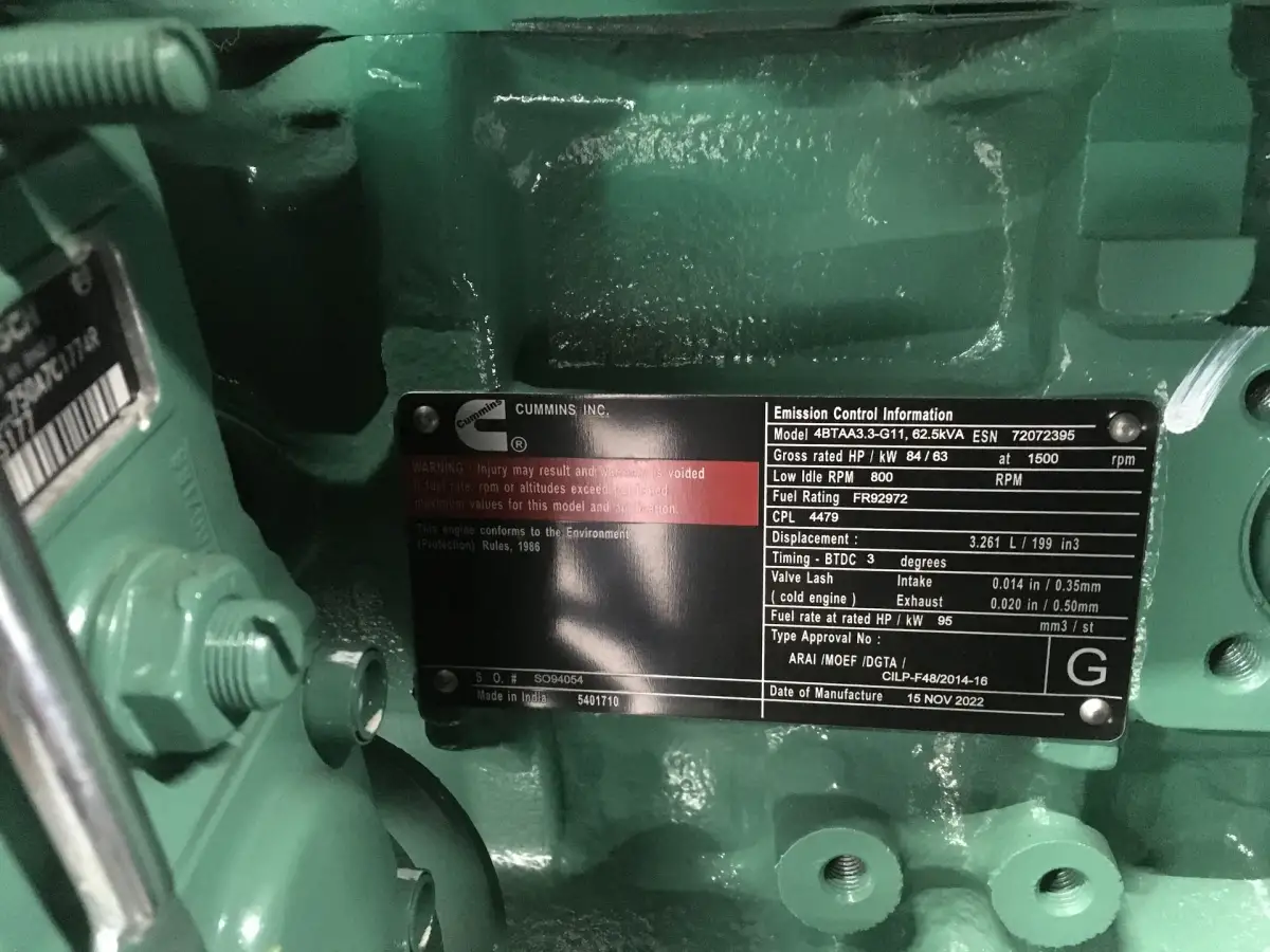 CUMMINS 4BTAA3.3-G11 GENERATOR 50KVA NEU – Bild 6