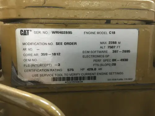 CATERPILLAR C18 WJH-3591812 USADO - Imagen miniatura 8
