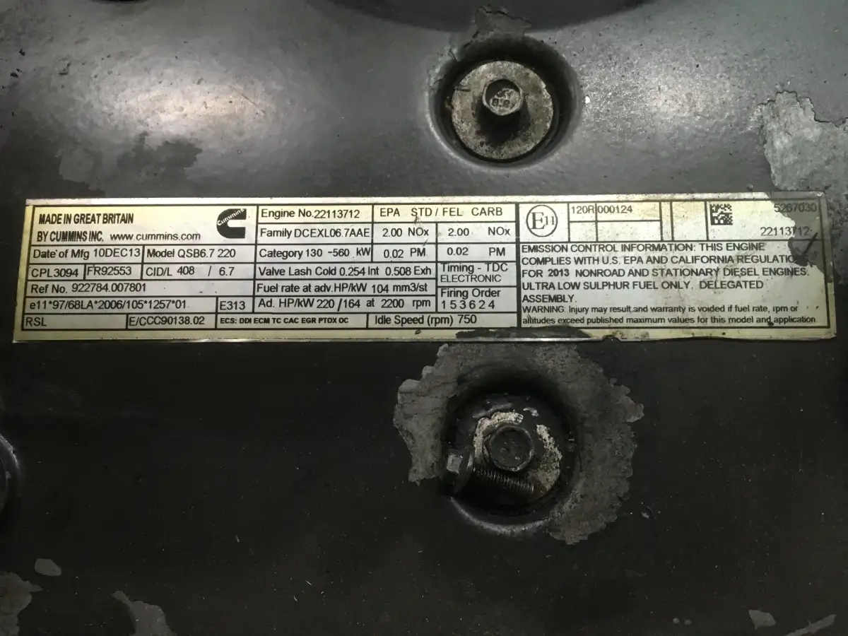 CUMMINS QSB6.7 CPL3094 UTILISÉ - Image 6