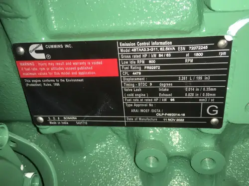CUMMINS 4BTAA3.3-G11 GÉNÉRATEUR 50KVA NEUF - Miniature 8