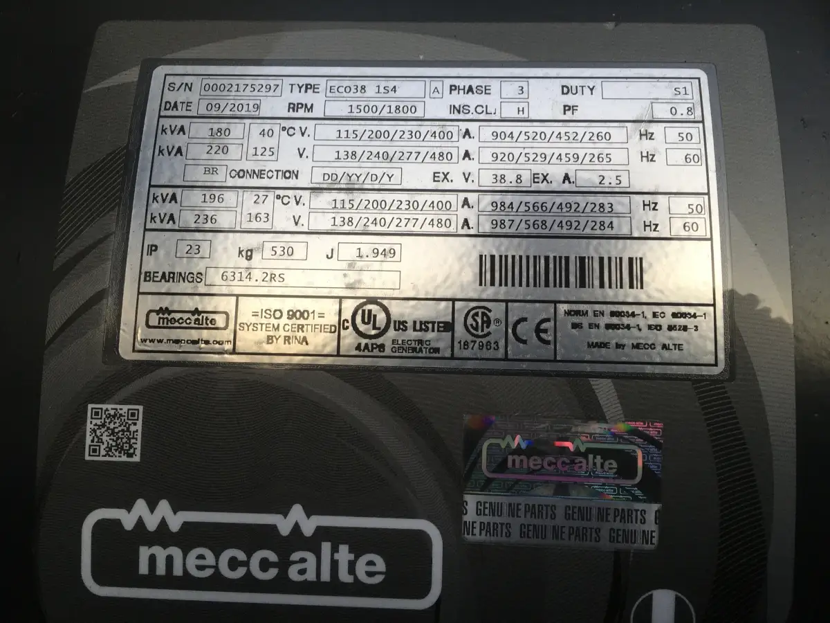 CUMMINS 6CTA 8.3 GENERATOR 180KVA USED - Picture 9