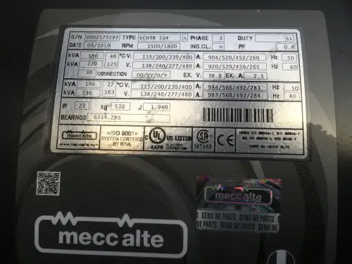 CUMMINS 6CTA 8.3 GENERATOR 180KVA USED - Thumb image 9