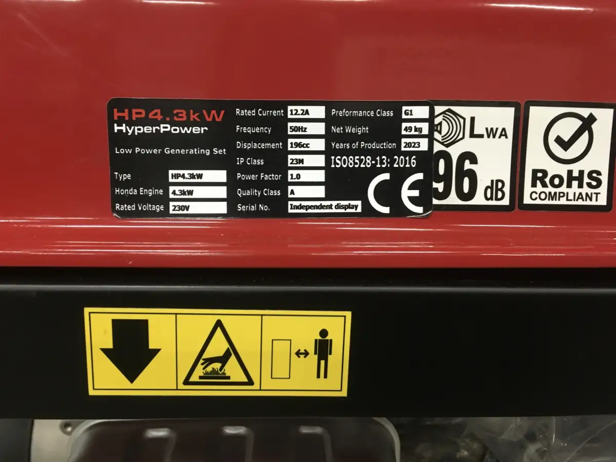 HONDA HP 4.3KW GENERATOR NEW - Picture 2